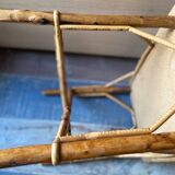 Table en rotin vintage
