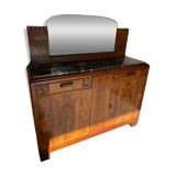 Vintage marble sideboard with mirror from the 1930s