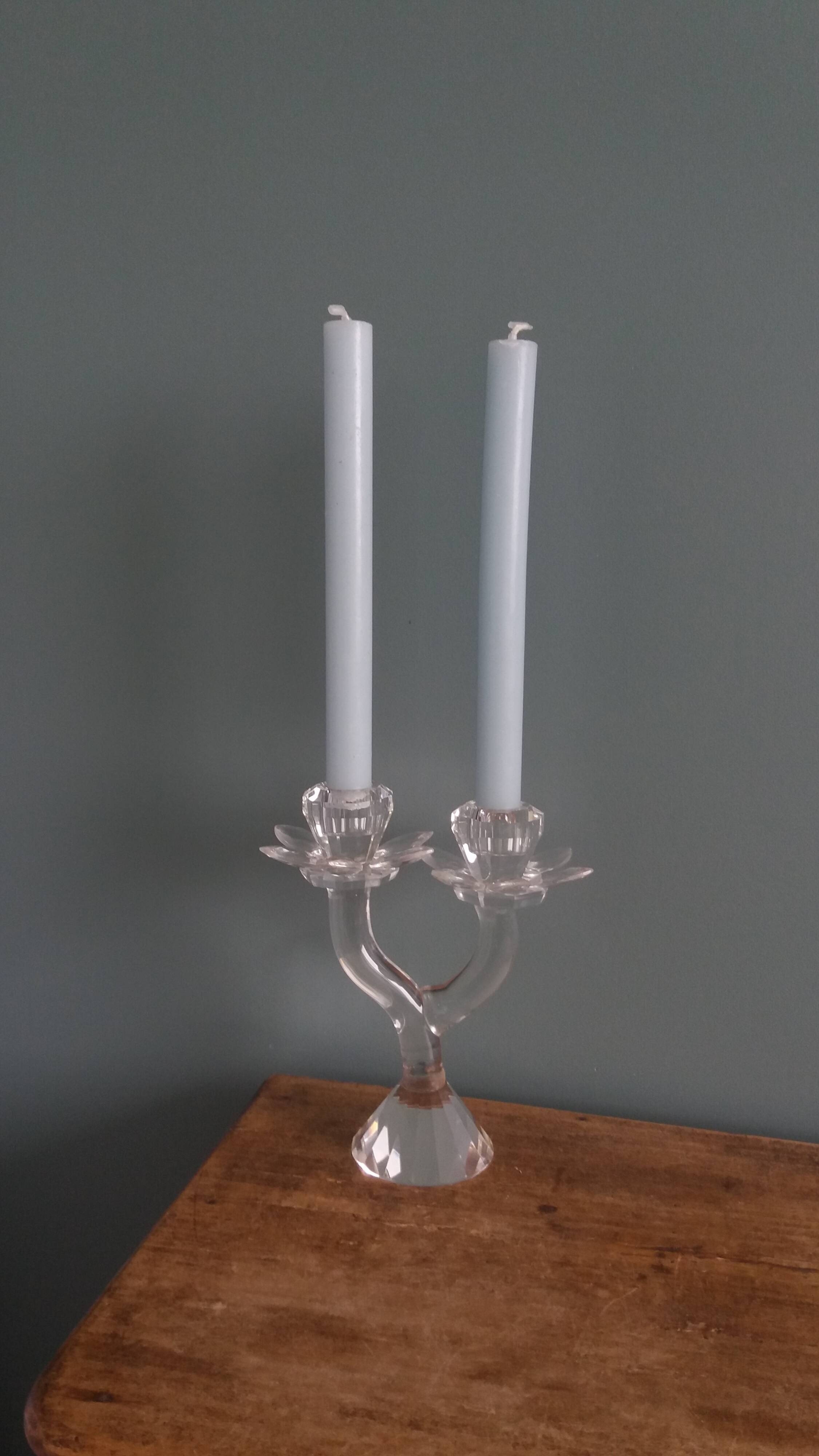 Chandelier candle holder flower in handcrafted cut crystal