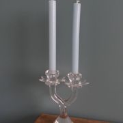 Chandelier bougeoir fleur en cristal taillé artisanal