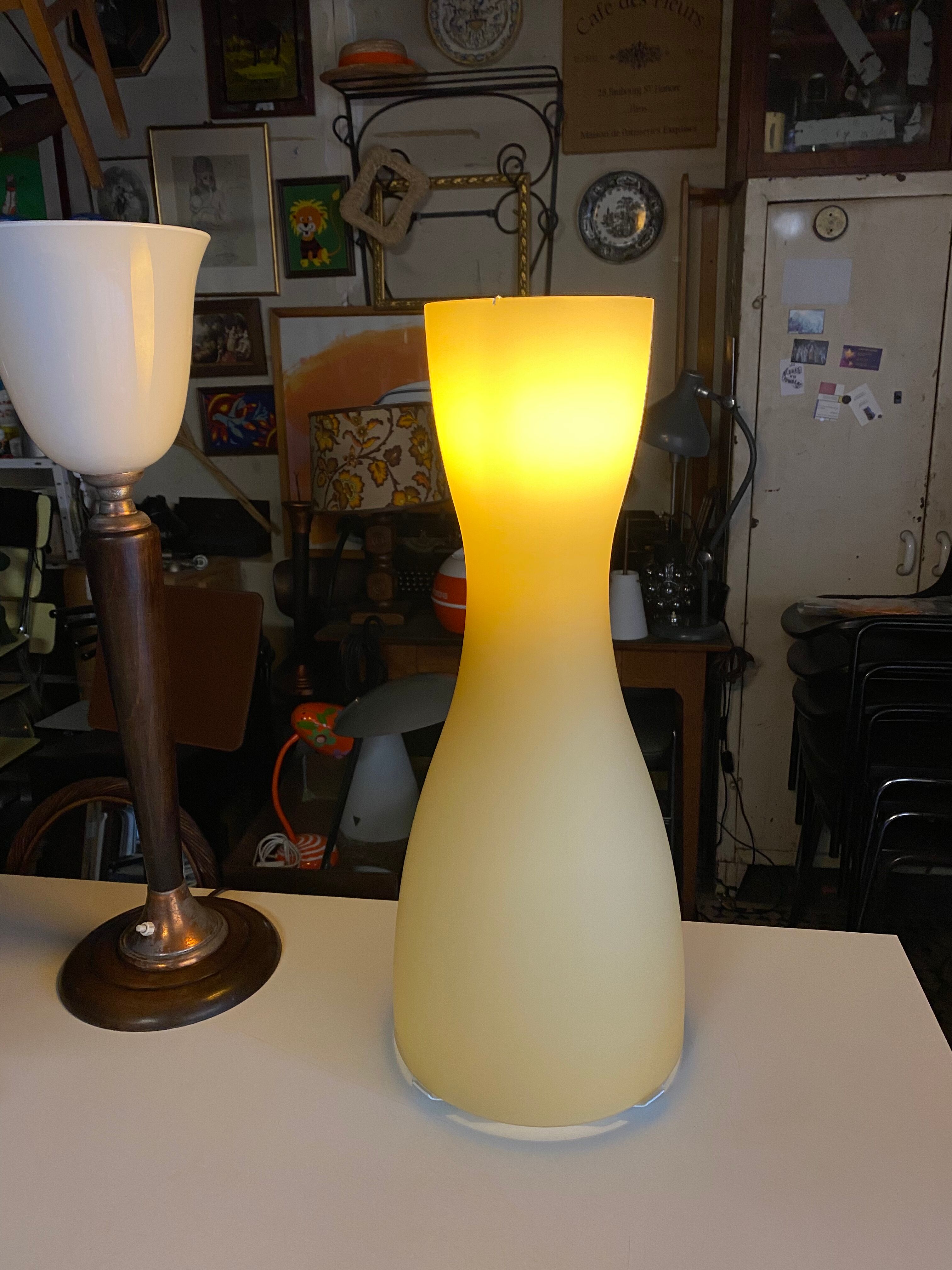 Large lamp Foscarini Dress 07 design Defne Koz & Marco Susani 1995 blown glass