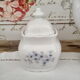 Vintage 15-piece coffee set in white porcelain Bavaria with small blue flowers