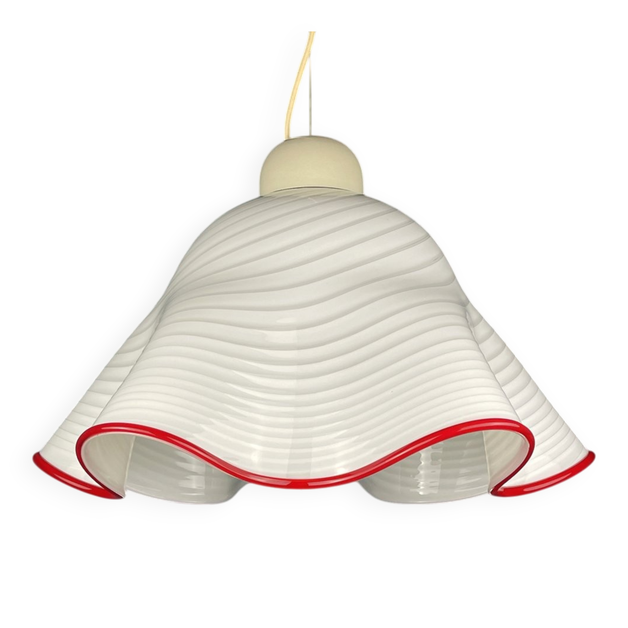 Murano glass Fazzoletto pendant, Italy, 1970s