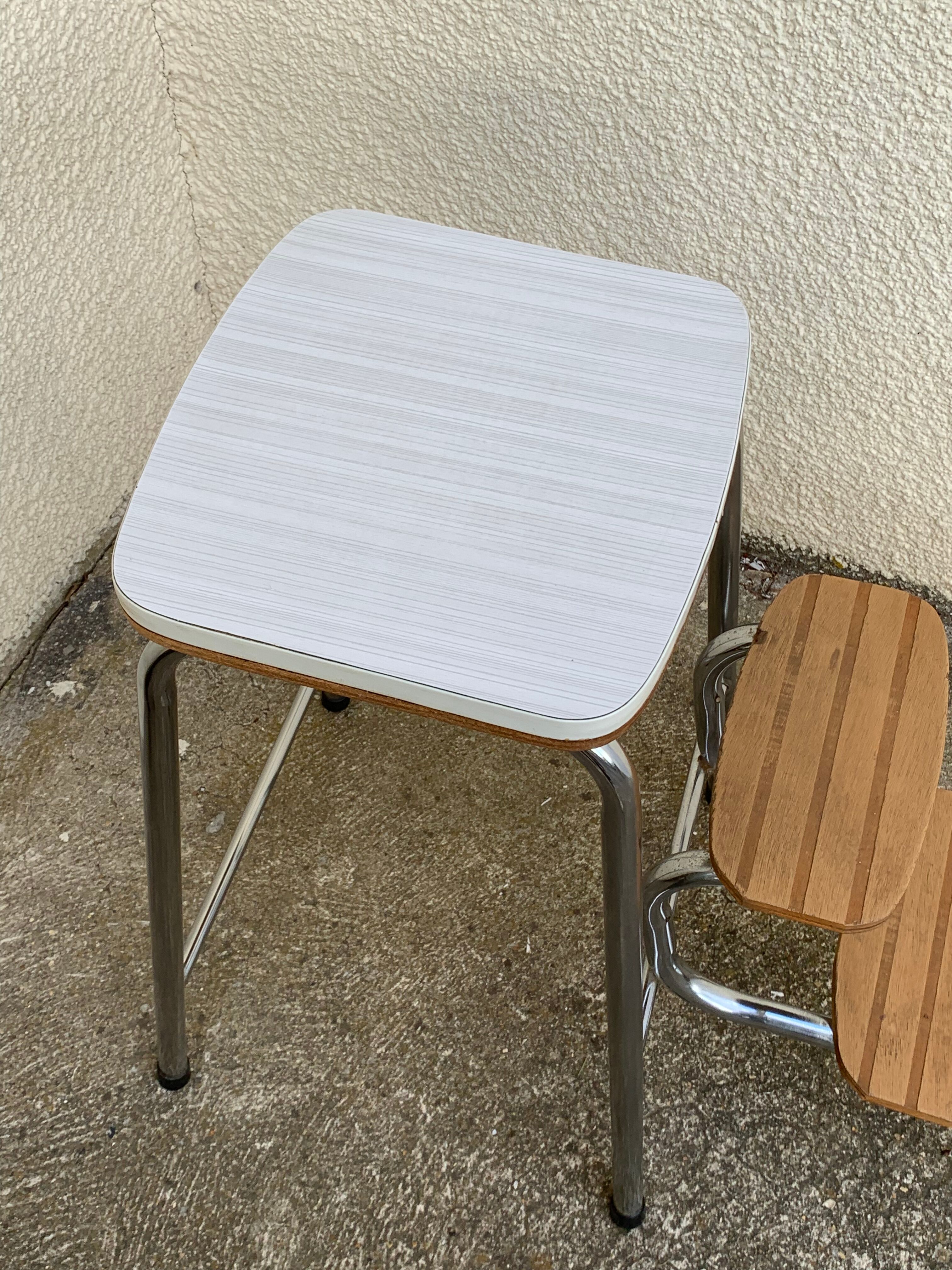 Formica stepladder stool 1970