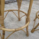 4 vintage rattan stools