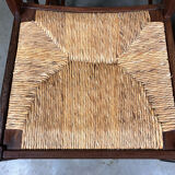 6 chairs rush Wenge Brutalist Mid Century