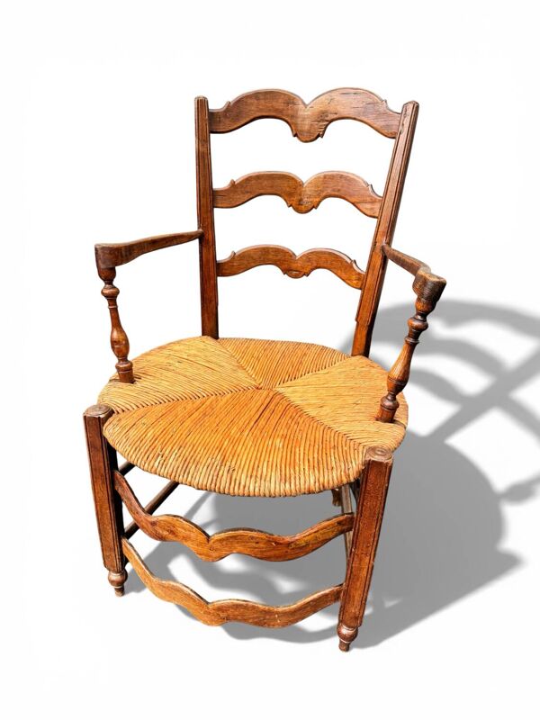 Fauteuil provençal ancien 18-19eme mobilier régional