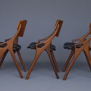 Danish Teak Chairs by Arne Hovmand Olsen for Mogens Kold, 1960s, Set of 3