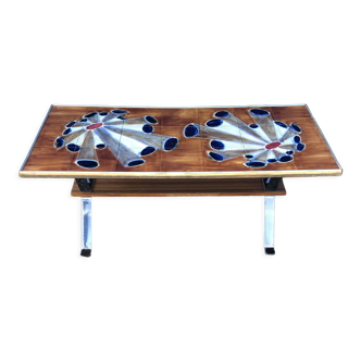 Vintage ceramic coffee table 60s