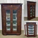 Early 20th century walnut corner cabinet
