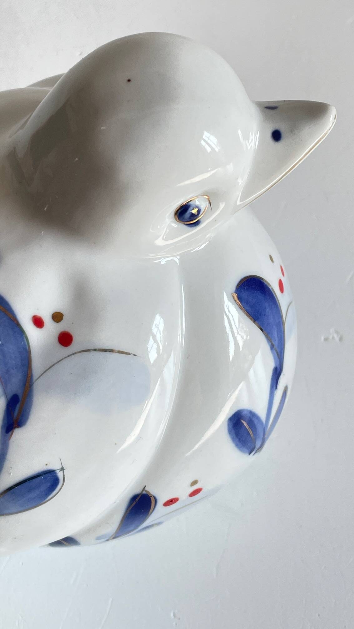 Oiseau vintage en porcelaine chinoise