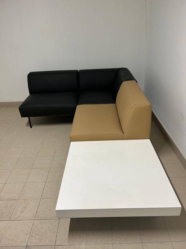 Canapé d’angle modulable inclass tetris en cuir – design haut de gamme