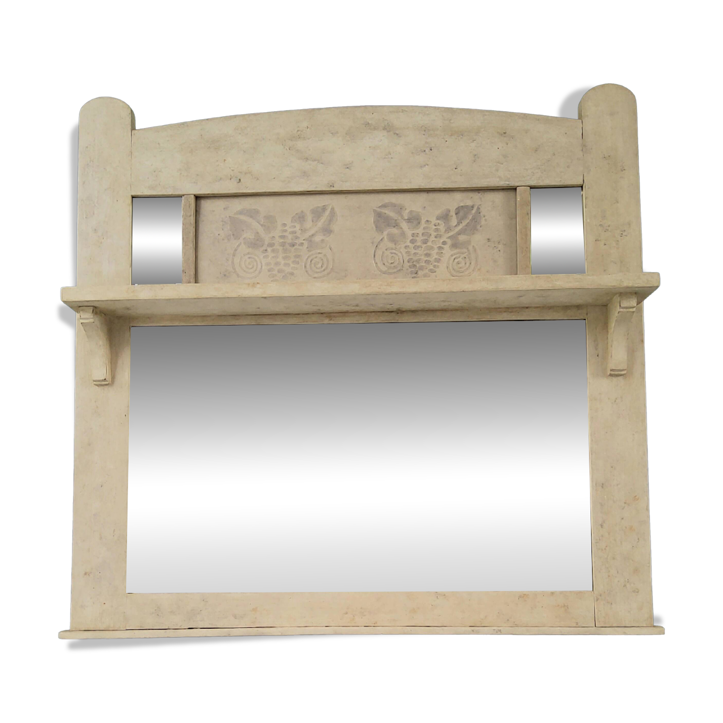 Patinated trumeau mirror