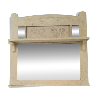 Patinated trumeau mirror