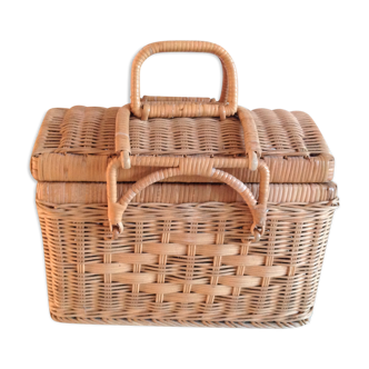 Rattan suitcase vintage 60/70