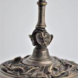 Paire d'anciens bougeoirs bronze doré
