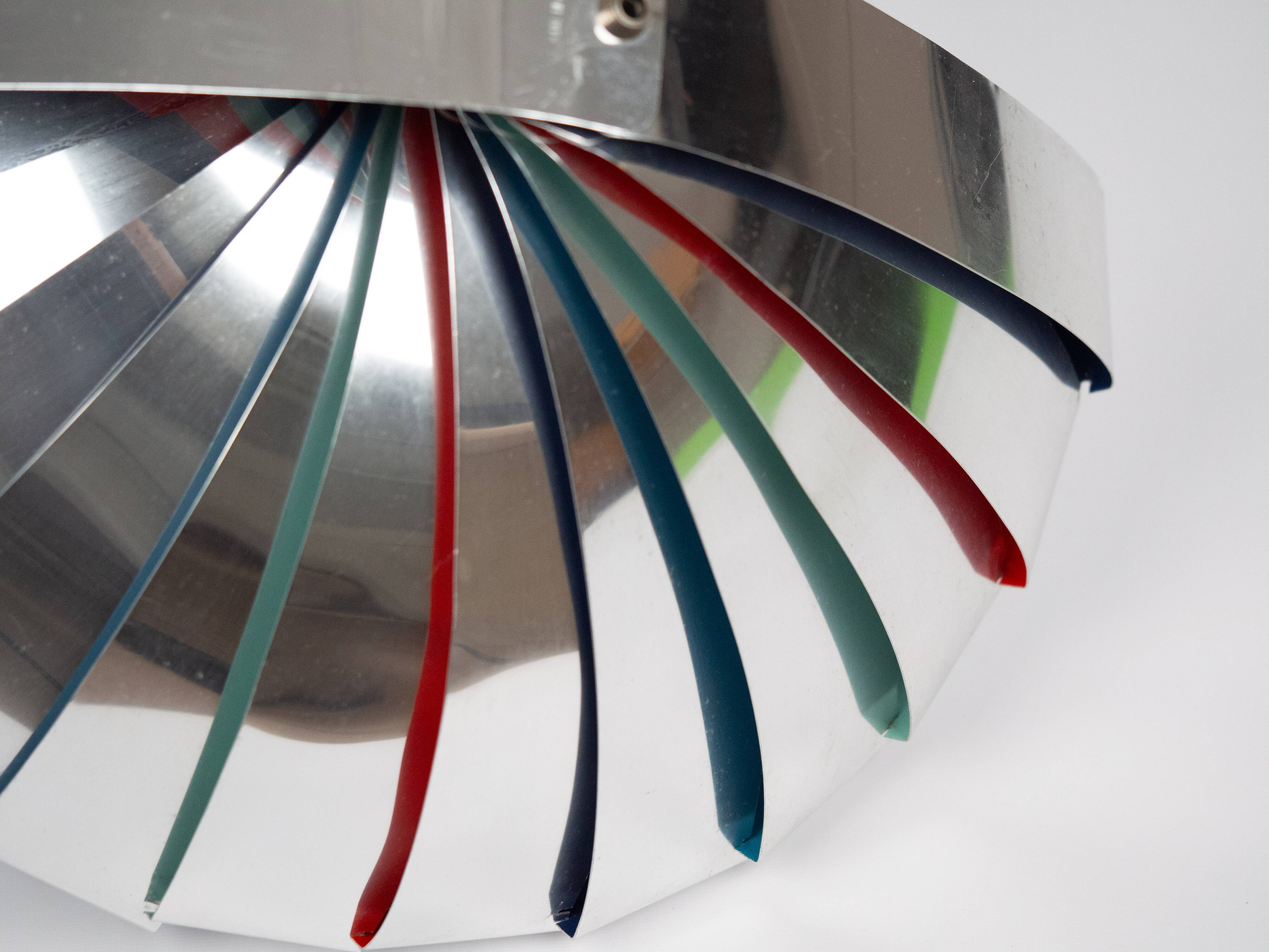 Lampe suspendue vintage danoise Konkylie par Louis Weisdorf, Lyfa, 1963