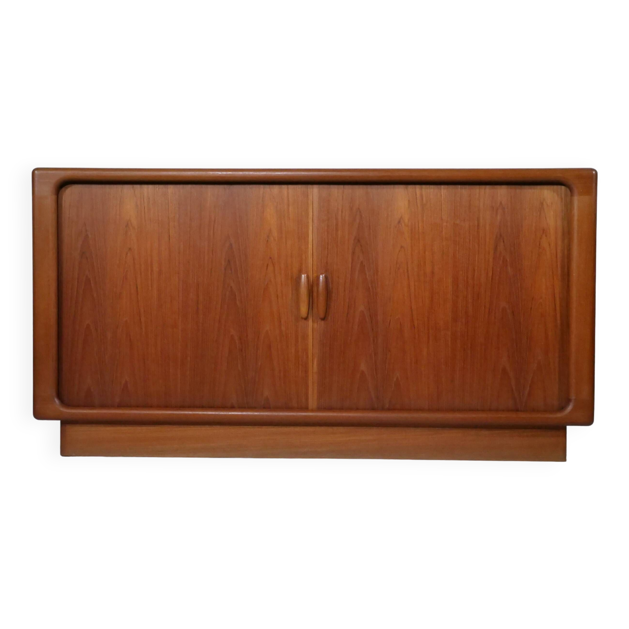 Teak sideboard by dyrlund, sliding door dresser, danish design, 1960s
