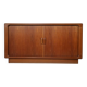 Teak sideboard by dyrlund, sliding door dresser, danish design, 1960s