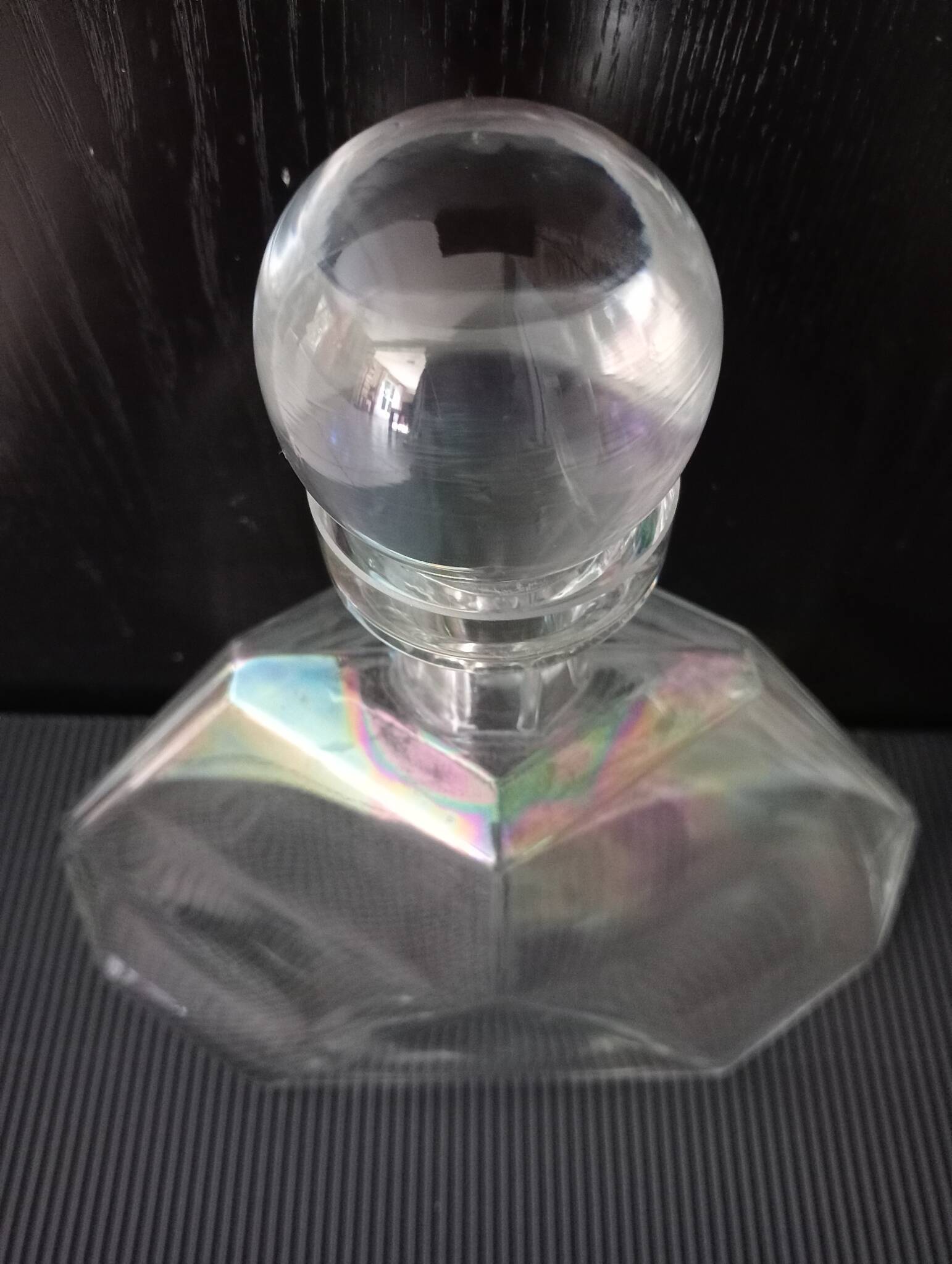 Vintage iridescent carafe