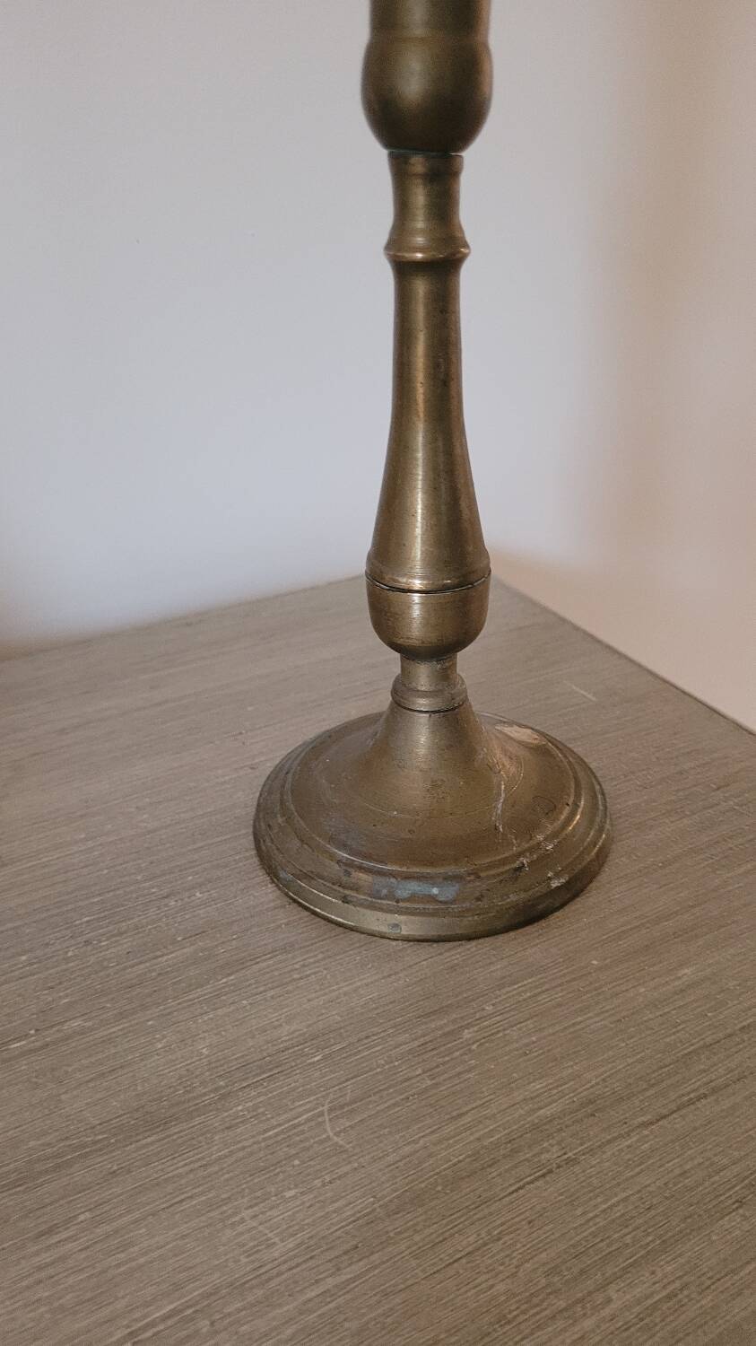 Simple brass candle holder