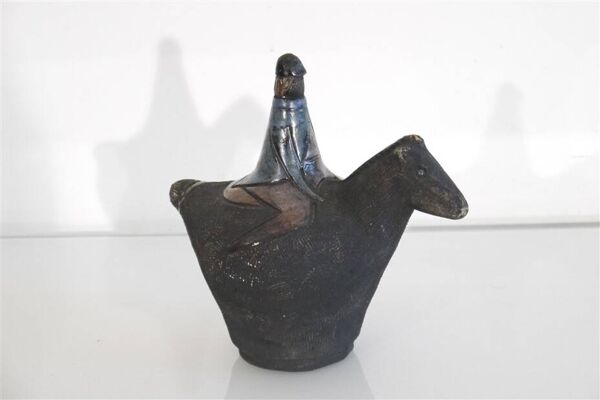 Cheval et son cavalier en ceramique de Lars bergsten