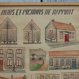Antique painting of walls and picnons of report handmade garden