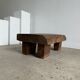 Asian solid wood quadripod brutalist coffee table H30 L81 l42