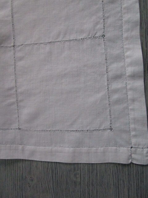 Embroidered/monogrammed antique tea tablecloth