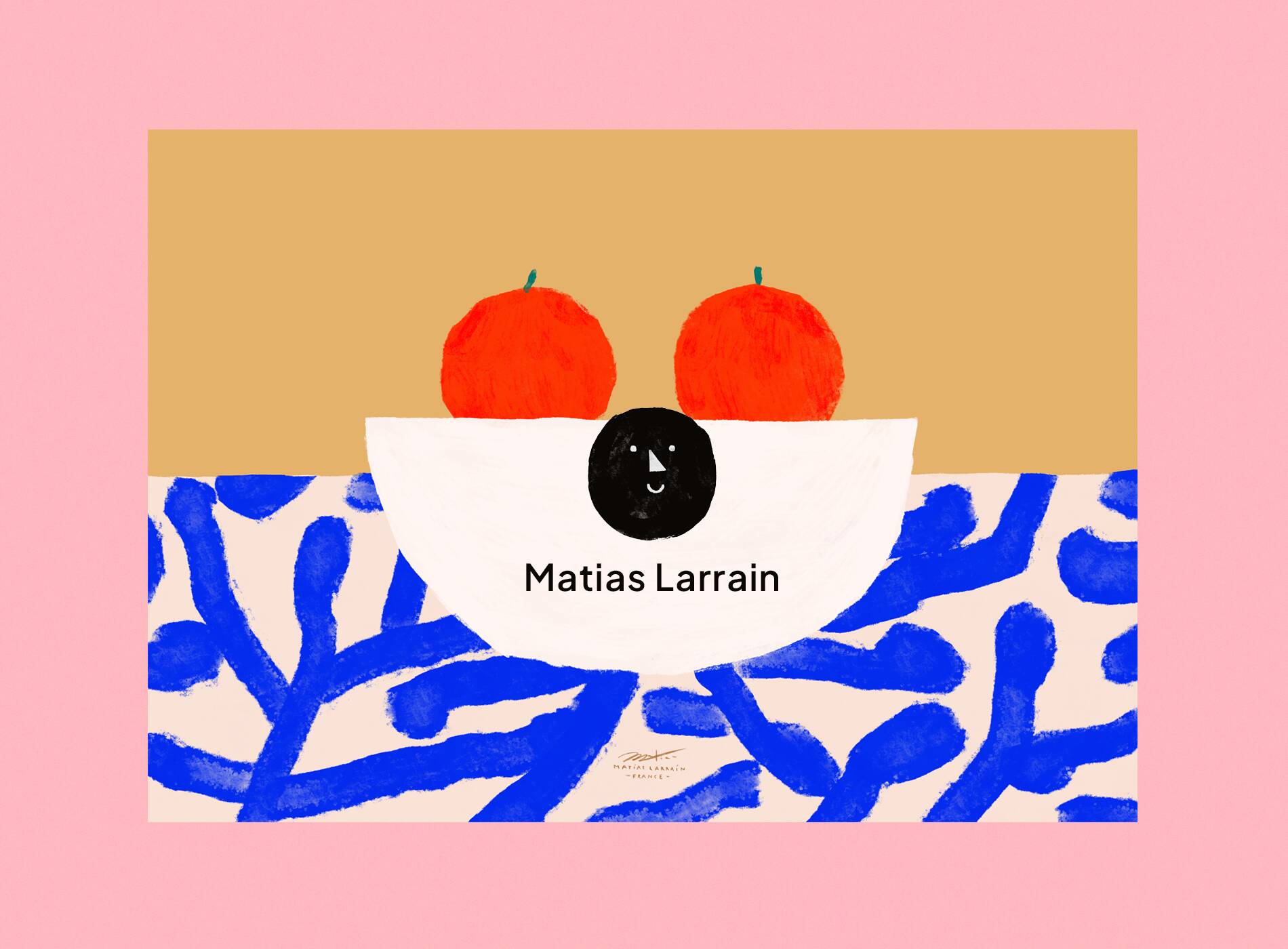 Wall poster with oranges - 70x50cm