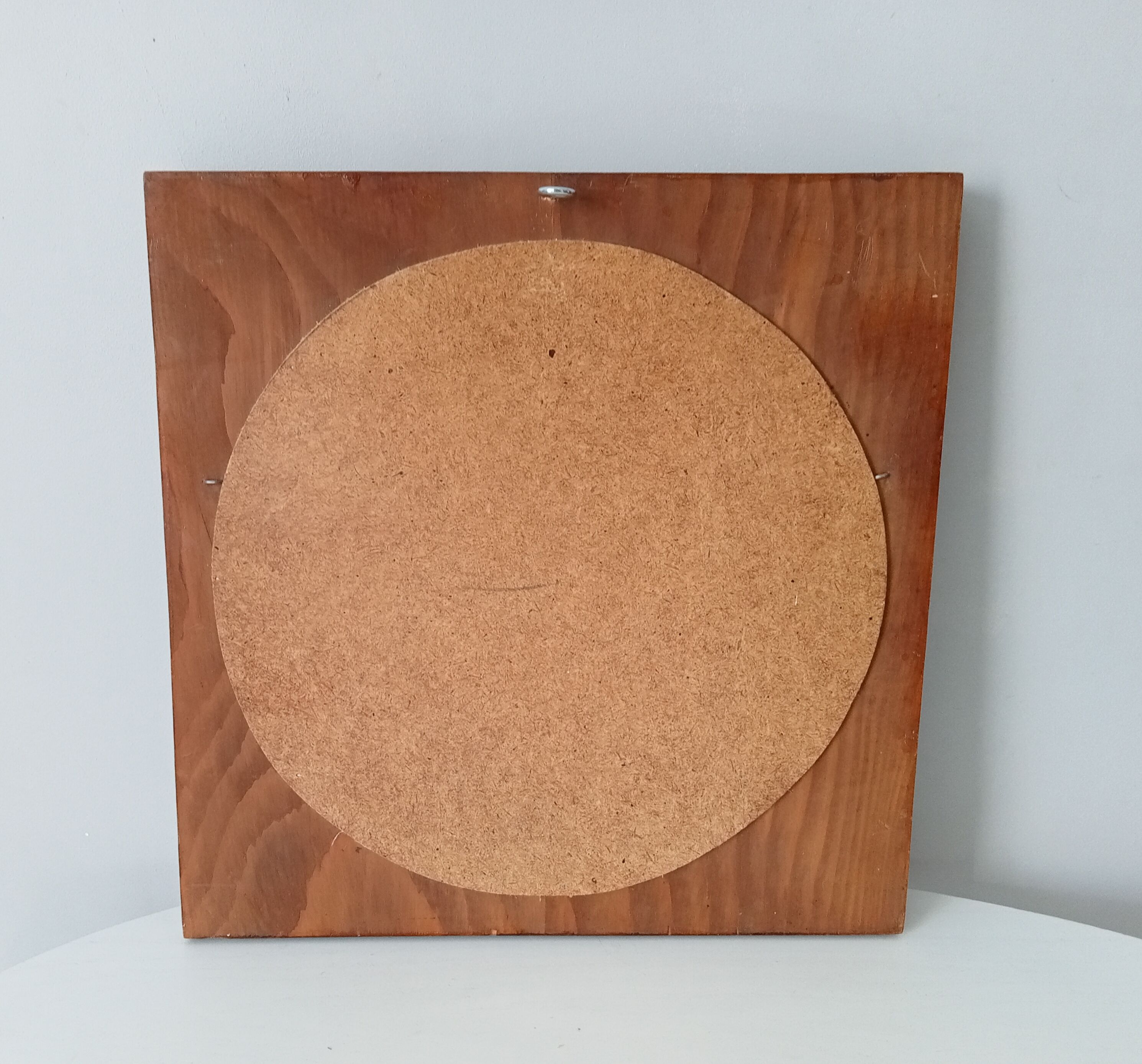 Vintage mirror in carved solid wood, 35 cm