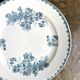 Léon Graves round dish in blue ironstone, "Anemones" service