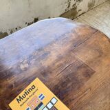 19th century oval solid oak table