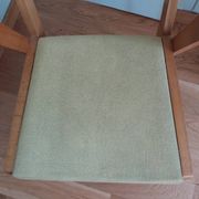 Bridge chair with armrests Scandinavian style yellow skaï