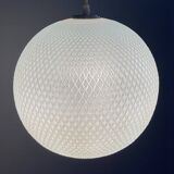 Glas hanging lamp pattern like a golfball 1970s