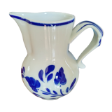 White and blue pitcher