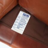 Brown leather 2-seater sofa Coronado by Tobia Scarpa for B&B Italia, Italy ca. 1960