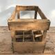 Former VILLA SIMON door bottles x 15 Vintage wooden wine box