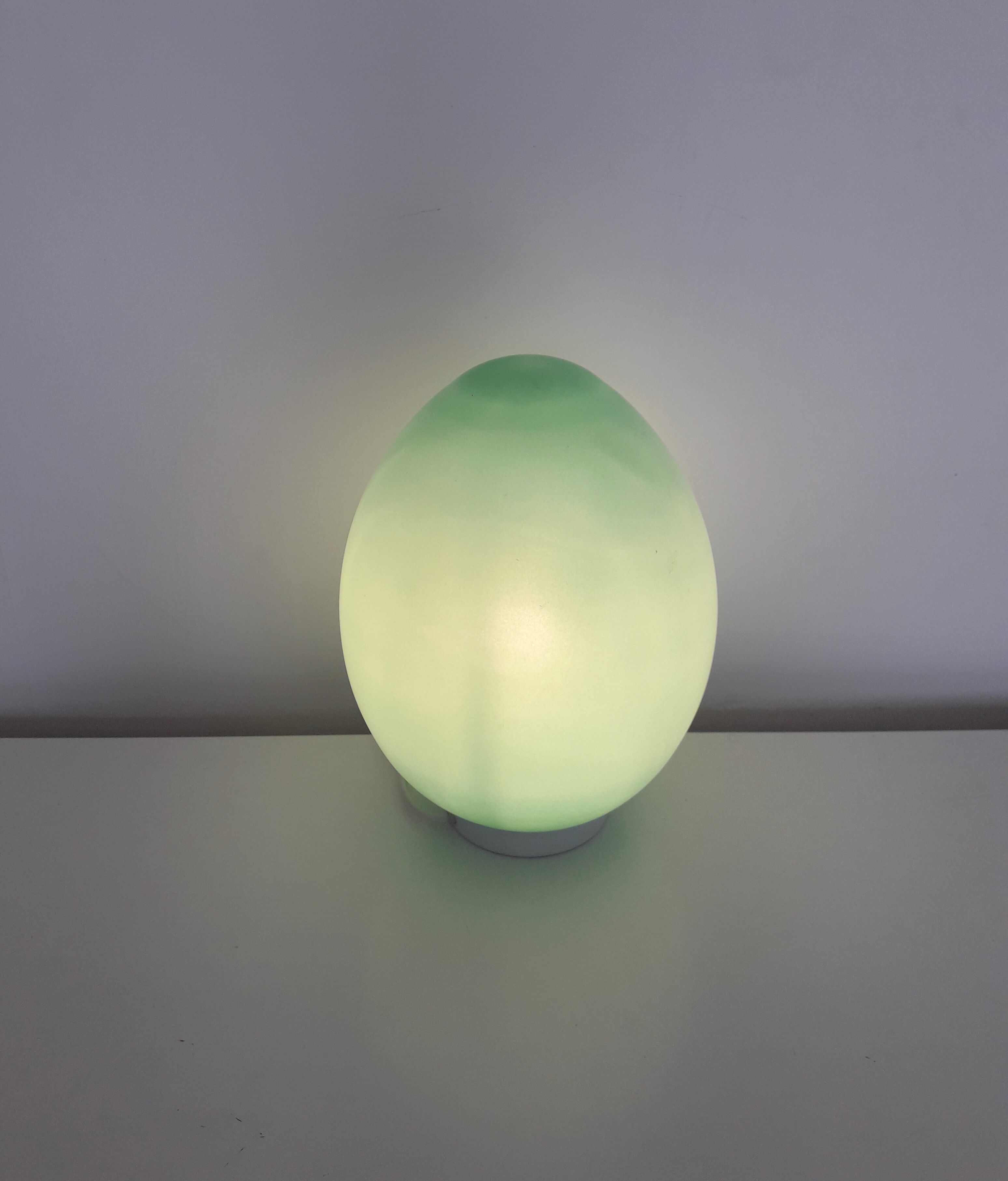 Lampe œuf vintage Vianne, Domec France 1970