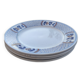 Set of 4 K&G Lunéville flat plates, Rouennais model