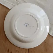 Antique hollow plate Creil and Montereau Téniers service - Ironstone