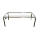 Vintage chrome metal coffee table and smoked glass tray, 70s