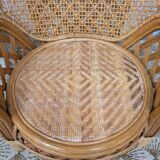 Pair of caned armchairs