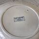 round dish in blue Iron Earth U&C Digoin Sarreguemines model Les Ternes late 19th century