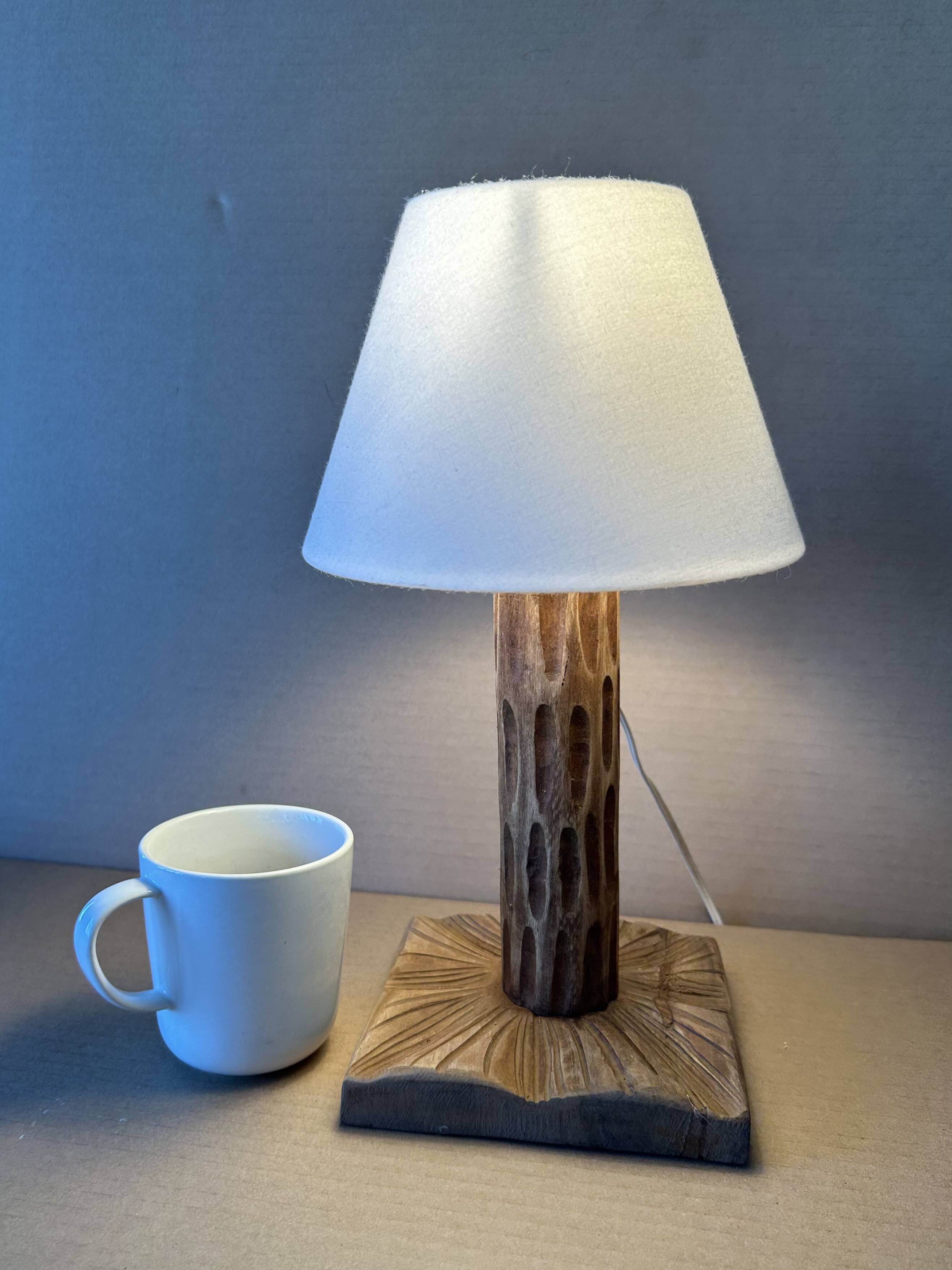 Vintage wooden table lamp