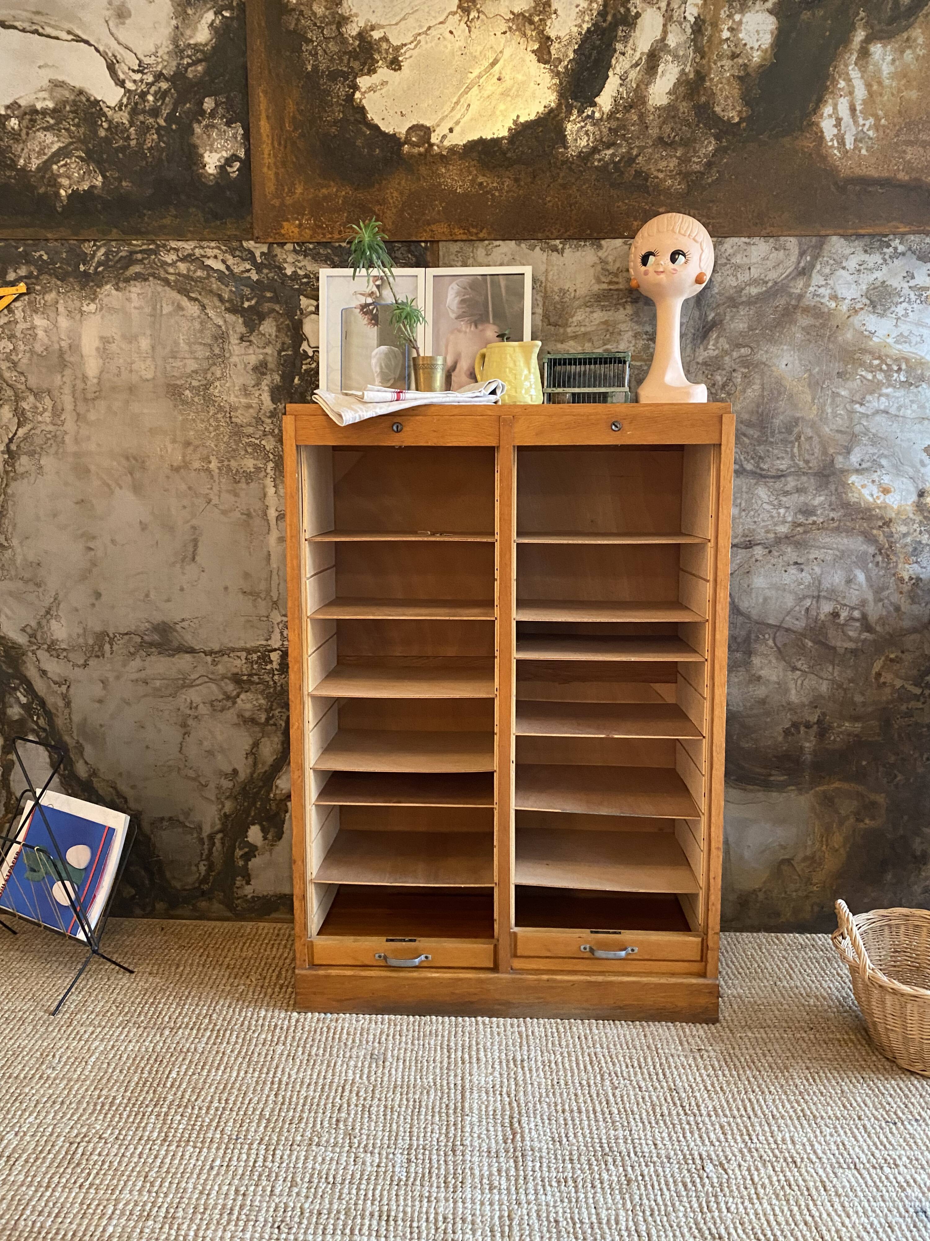 Notary furniture oak filing cabinet
