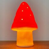 Postmodern plastic mushroom table lamp by Heico.