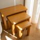 Vintage brutalist 60s/70s oak nesting tables