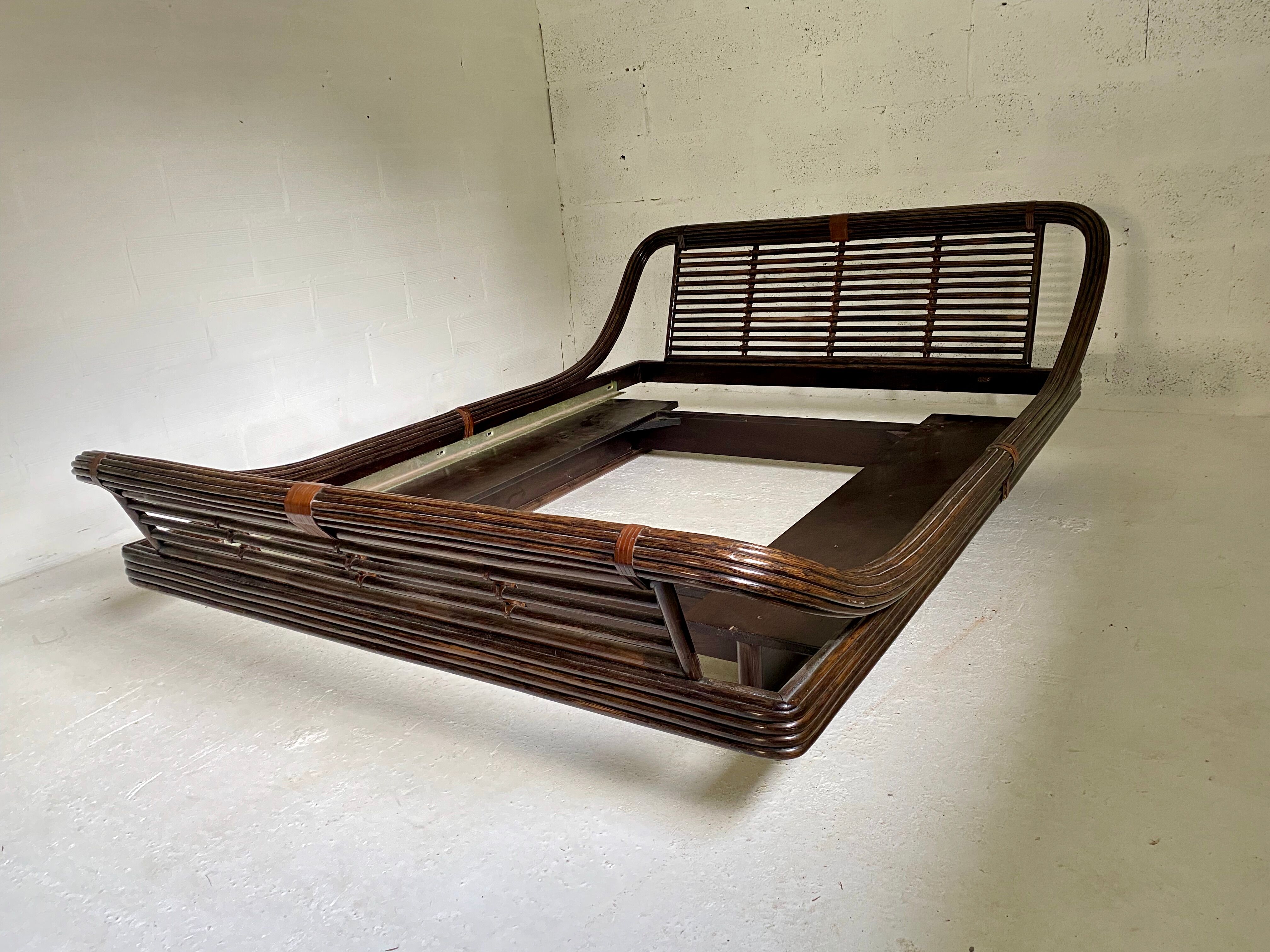 Vintage bamboo /rattan bed
