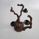 Vintage candlestick in vine shoots of the years 70